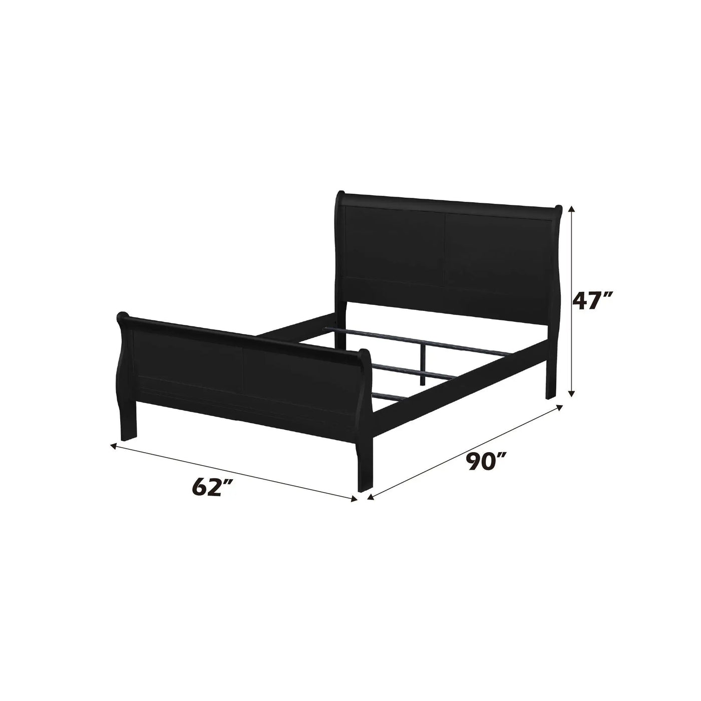 Louis Philippe Sleigh Style Bed by HouseOfZazla