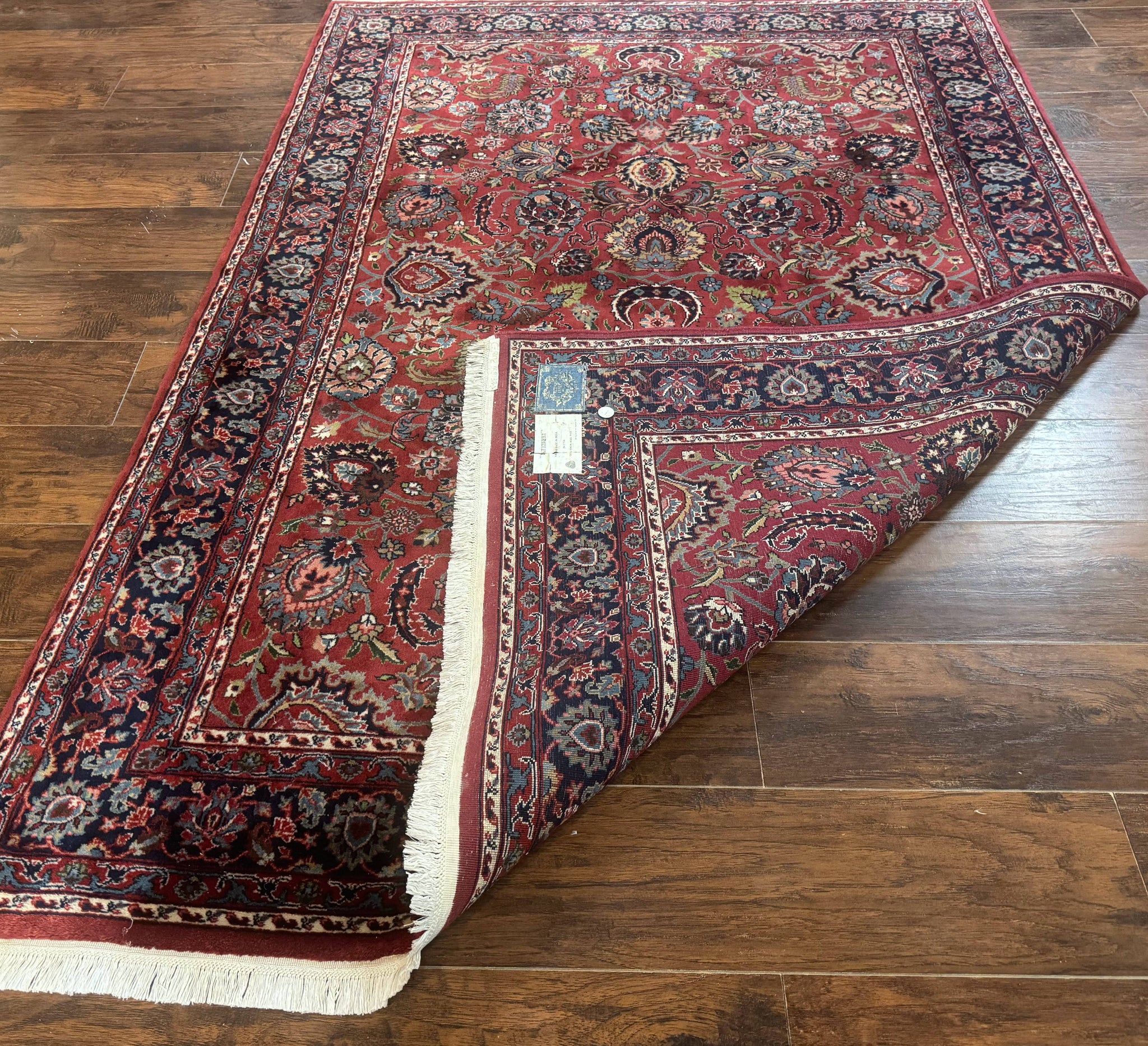 Indo Persian Rug 5x7, Vintage Traditional Floral Carpet, Burgundy and Navy Blue by Jewel Rugs
