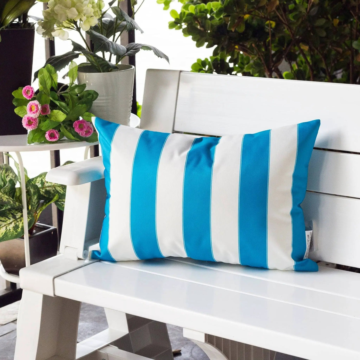 Horizon Stripe Pillow Outdoor & Indoor by HouseOfZazla