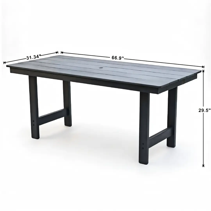 HDPE Outdoor Patio Dining Set with Table and Four Chairs by HouseOfZazla