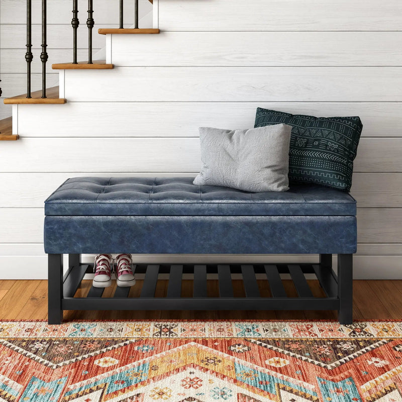 Cosmopolitan - Storage Ottoman Bench With Open Bottom by HouseOfZazla