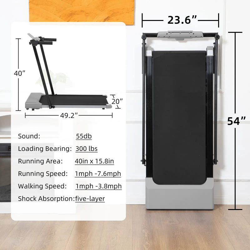 Treadmills for Home, Treadmill with LED for Walking & Running by HouseOfZazla