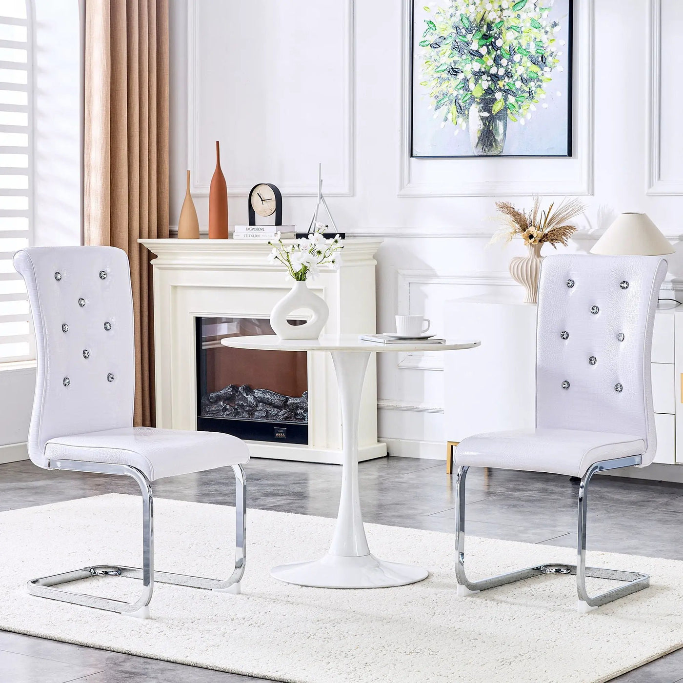 Elegant Design Upholstered Dining Chairs by Unique Piece Furniture