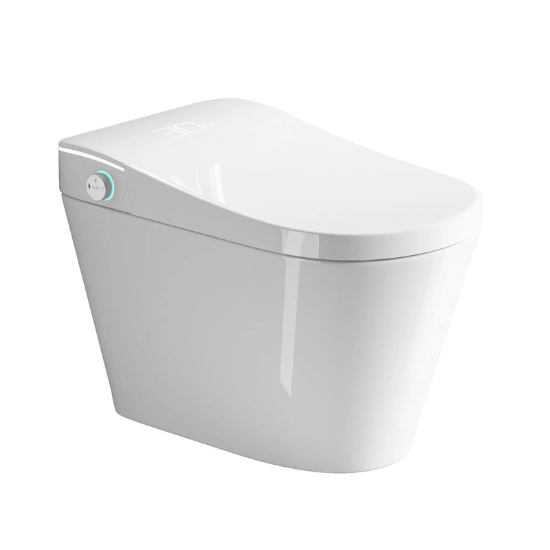 Smart Bidet Toilet With Auto Open / Close Seat, Warm Water Wash, Heated Seat, And Wireless Remote Control by HouseOfZazla