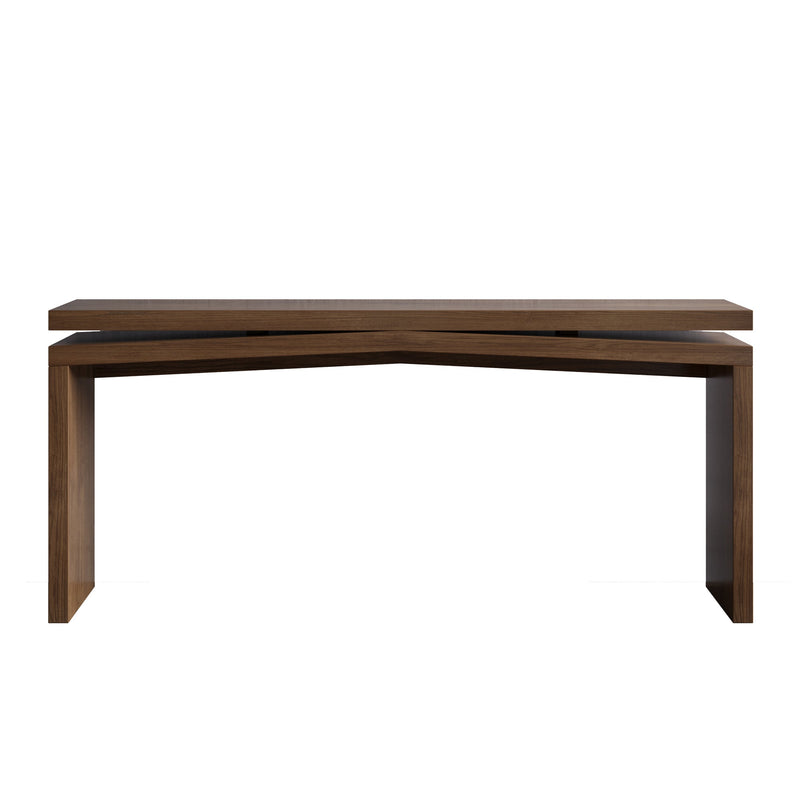 65-Inch Solid Wood Veneer Console Table, Long Farmhouse Entryway Sofa Table for Living Room, Hallway, Behind Couch, Apartment, Antique Rustic, photo 8 of 9