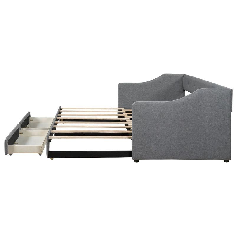 Upholstered Daybed With 2 Drawers by HouseOfZazla