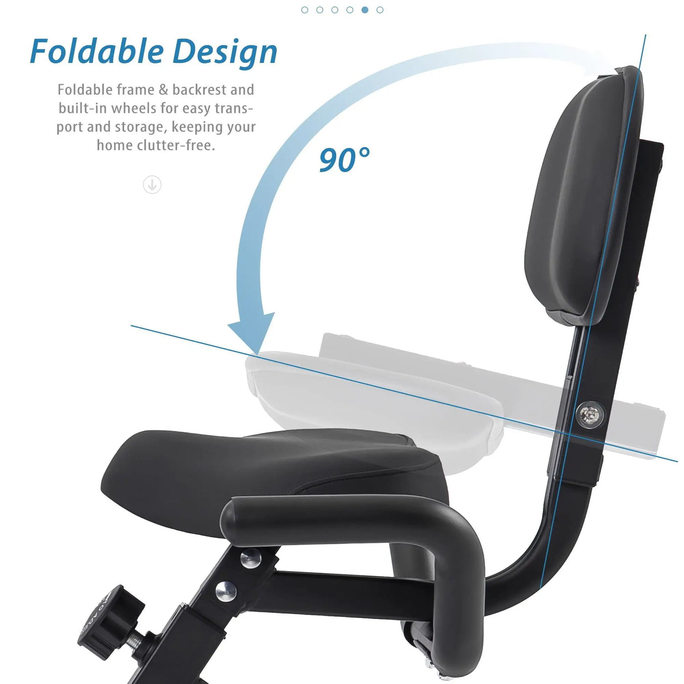 Exercise Bike Folding Stationary Bikes For Home With 16 Level Magnetic Resistance by HouseOfZazla