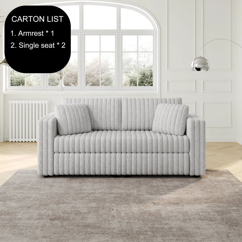 75.6" Soft Modular 2-Person Sofa by HouseOfZazla