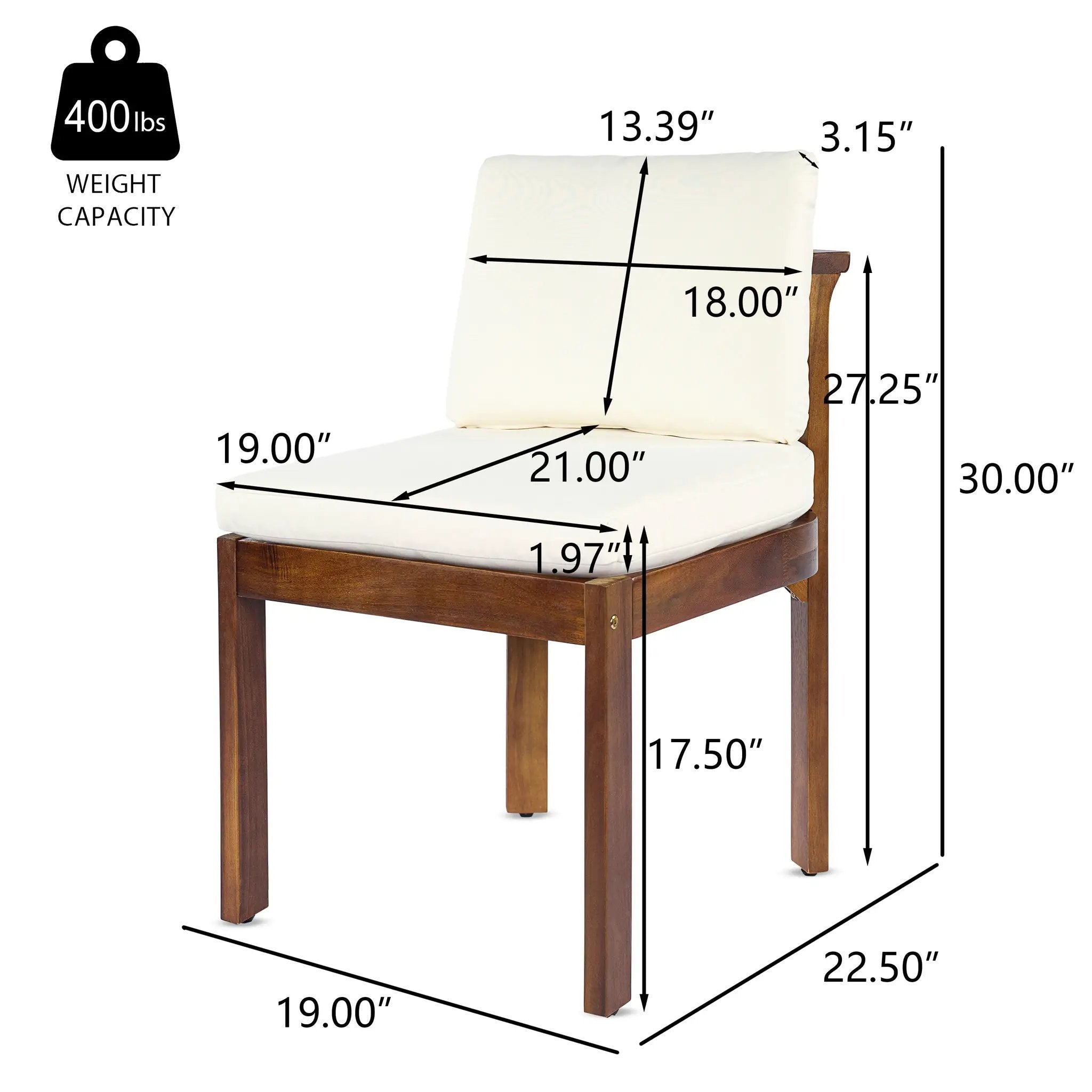 Acacia Wood Outdoor Dining Chair (Set of 2) by HouseOfZazla