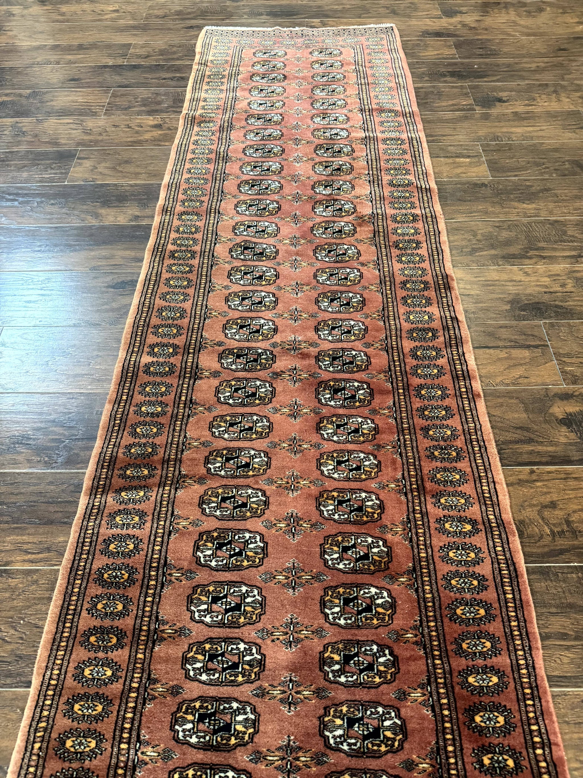 Pakistani Turkoman Bokhara Runner Rug 2.8 x 12, Oriental Runner for Hallway by Jewel Rugs