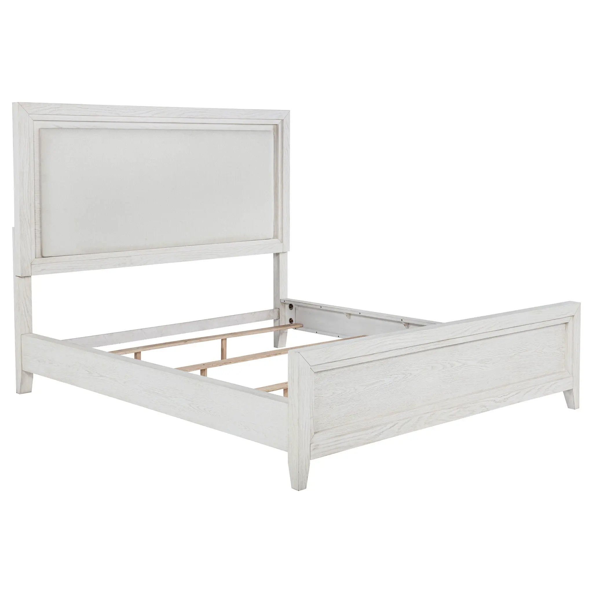 Marielle 4-piece Eastern King Bedroom Set Distressed White by Unique Piece Furniture