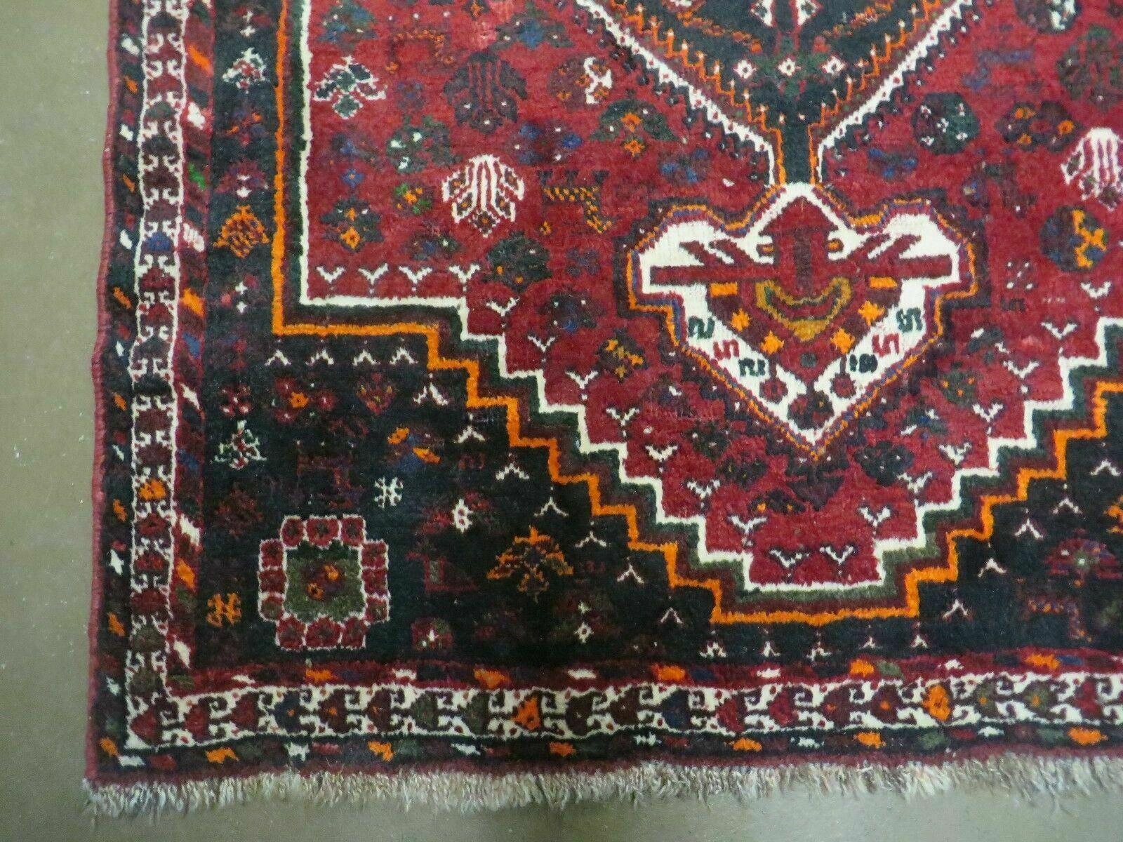 4' X 6' Antique Handmade Turkish Wool Veg Dyes Rug Organic Red Nice M10 by Jewel Rugs