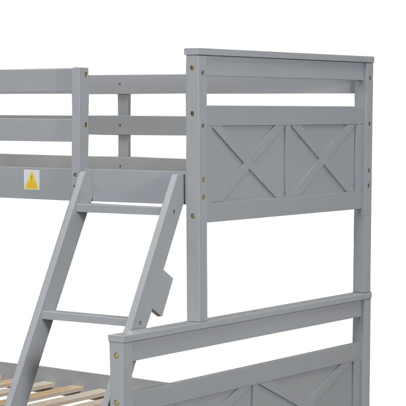Bunk Bed With Ladder And Safety Guardrail