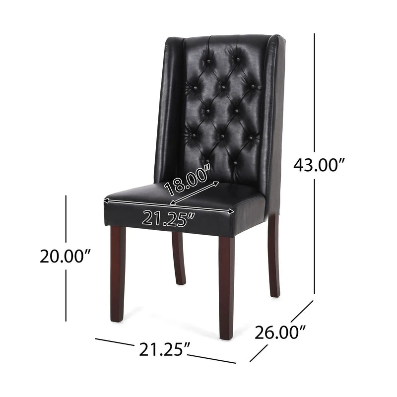 Sophisticated Tufted Dining Chair With High Back Design by HouseOfZazla