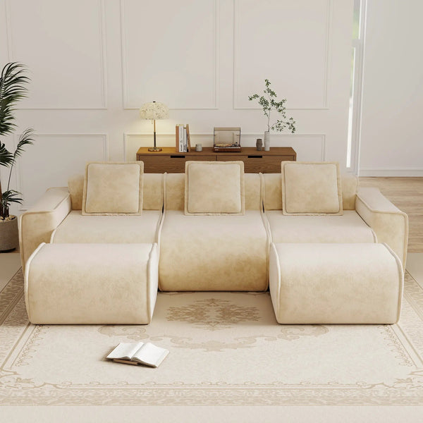 Streamlined Design Modular 3 Seat U Shape Sectional Sofa, photo 2 of 10