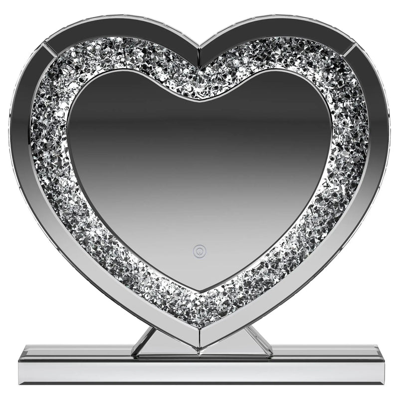 Euston Heart Shaped Vanity Mirror Silver by Unique Piece Furniture