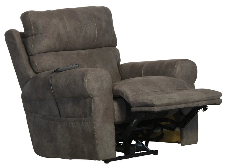 Tranquility - Power Headrest Power Lay Flat Reclining With CR3 Heat / Massage / Lumbar - Pewter by Unique Piece Furniture