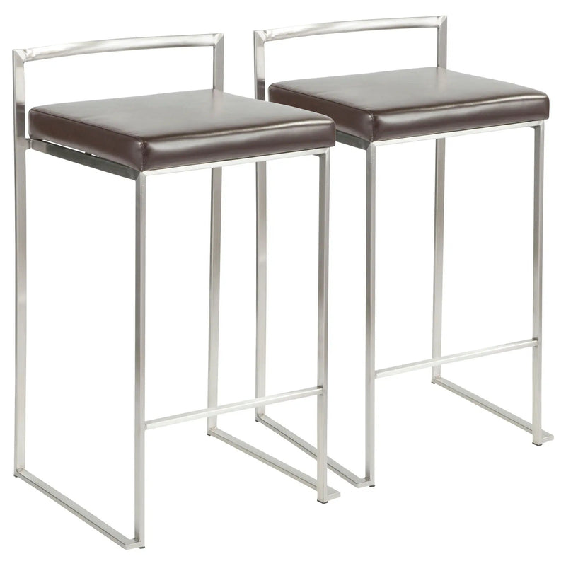 Fuji - Contemporary, Stackable Elegant Counter Stool (Set of 2) by Unique Piece Furniture