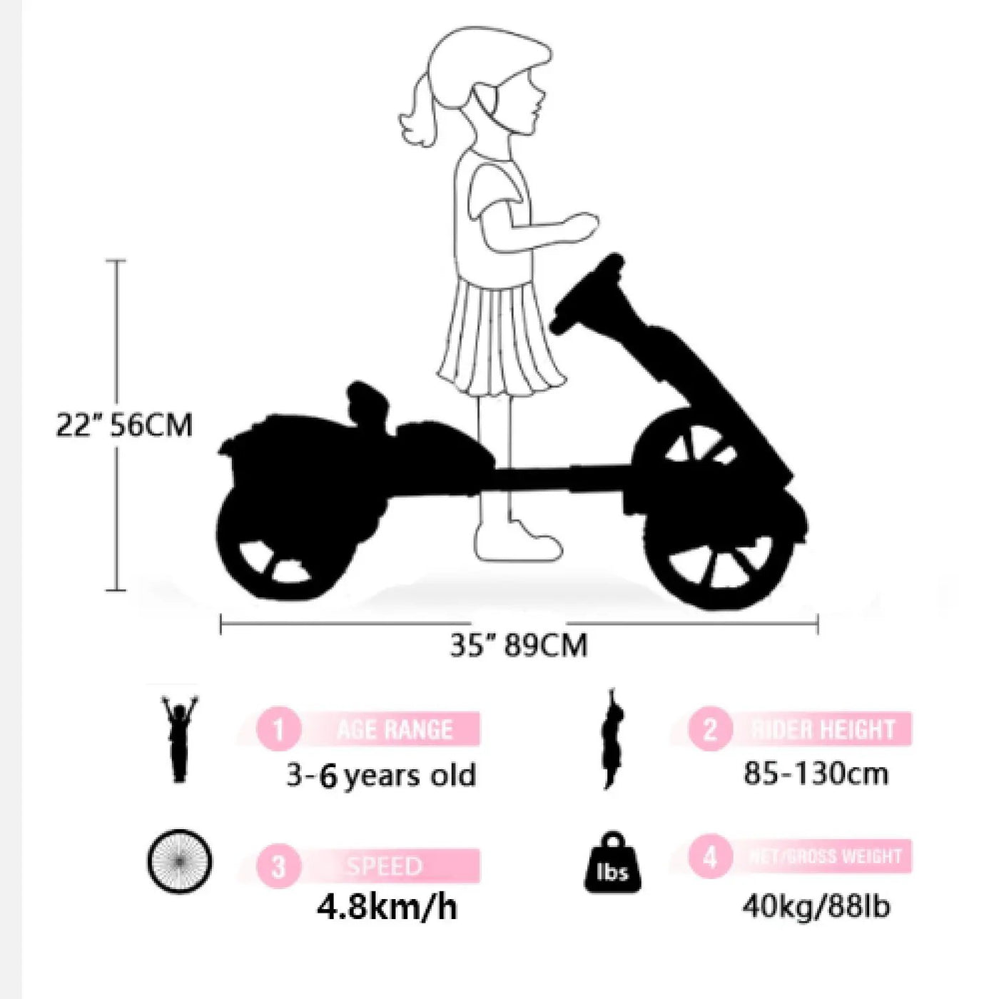 Electric Kids Pedal Go Kart With Adjustable Seat, Foldable Design by HouseOfZazla