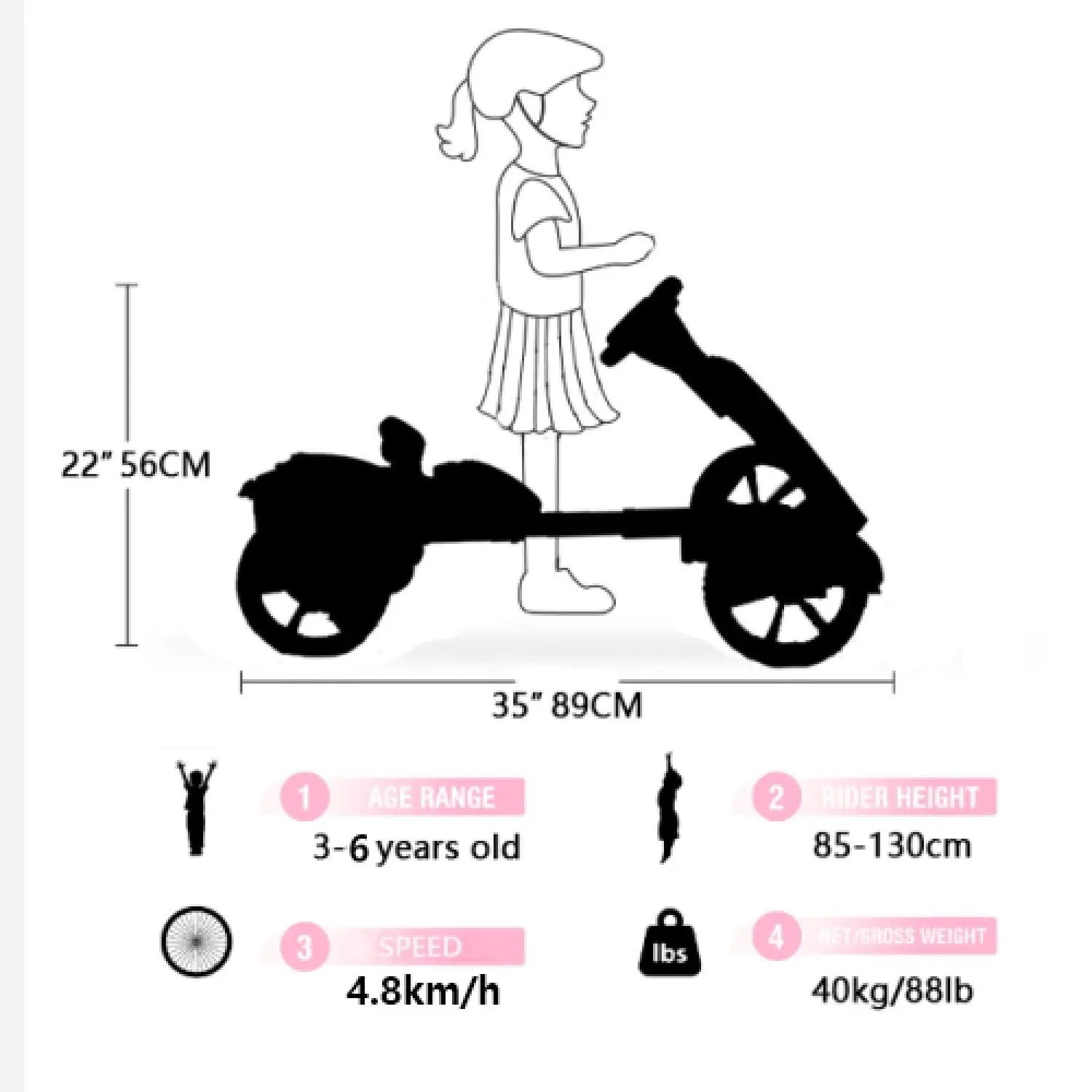 Electric Kids Pedal Go Kart With Adjustable Seat, Foldable Design by HouseOfZazla