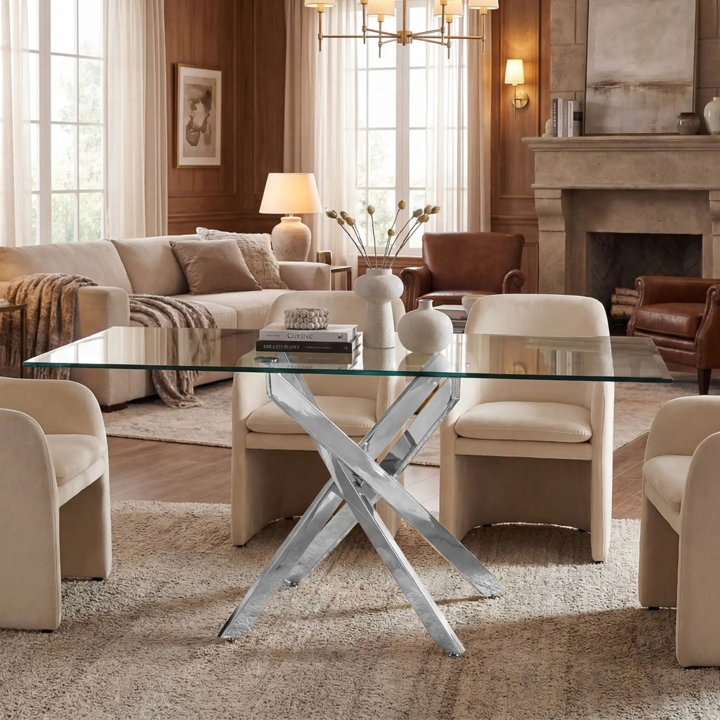 Modern Rectangular Table For Dining Room by HouseOfZazla