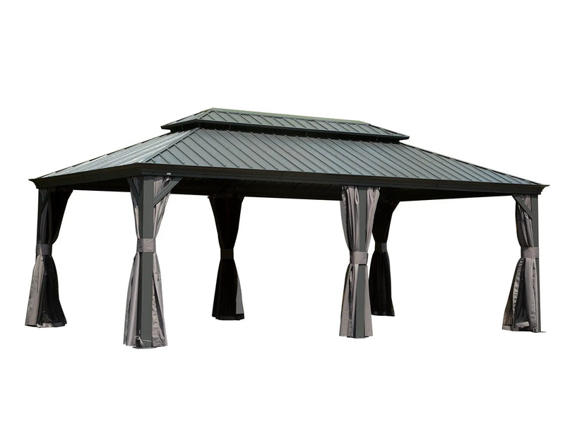 14' x 20' Hardtop Gazebo Outdoor Metal Gazebo Canopy by HouseOfZazla