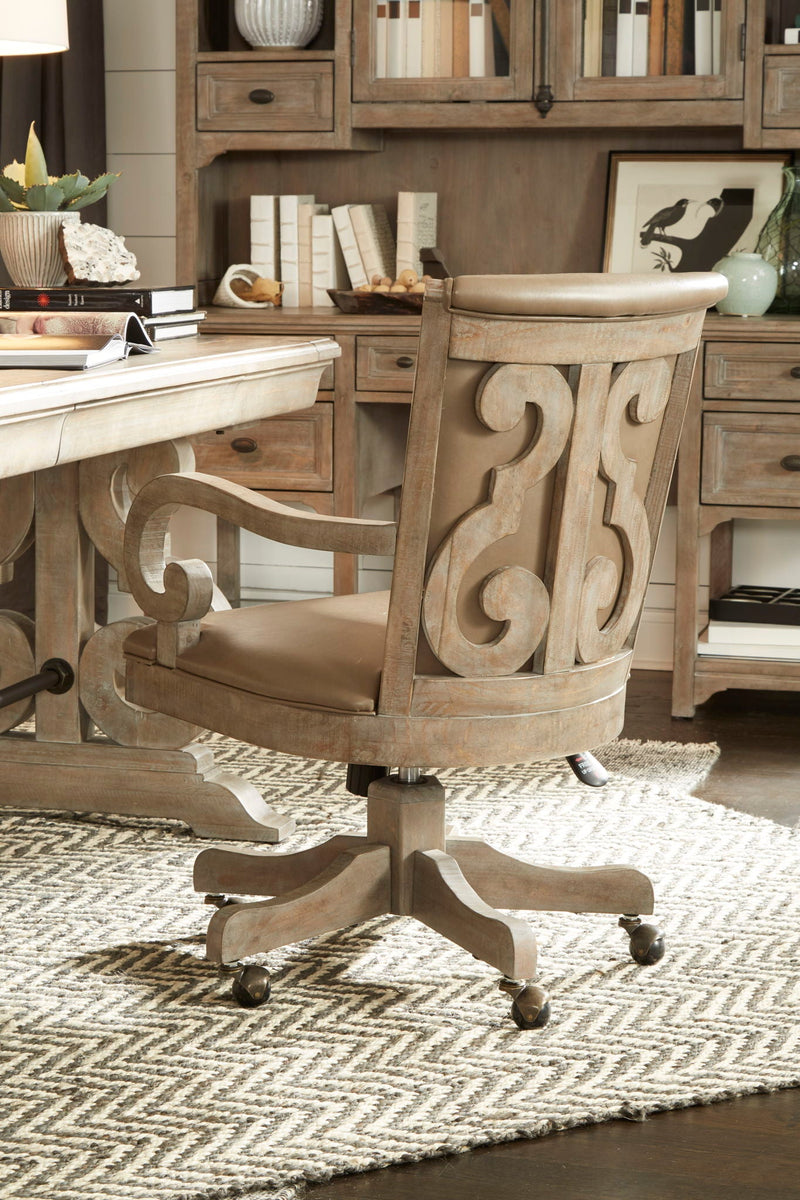 Tinley Park - Fully Upholstered Swivel Chair - Dove Tail Gray, photo 5 of 7