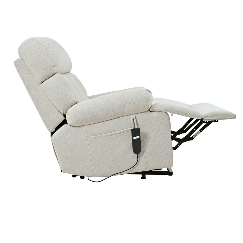 Oversized Power Lift Recliner Chai With Remote Control, Side Pocket, Spacious Seat by HouseOfZazla