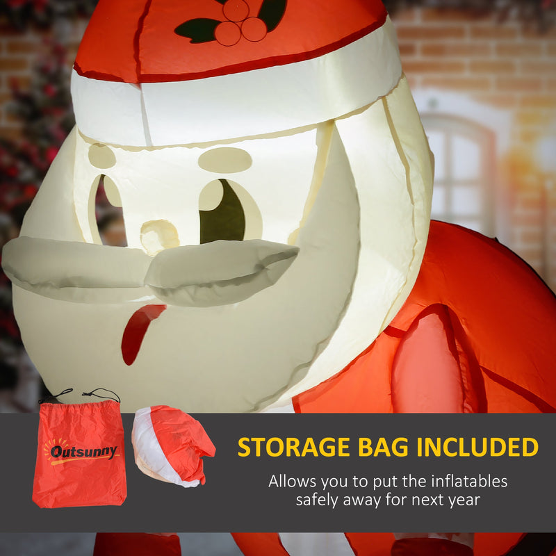 Christmas Inflatable Hanging Santa Claus with Wreath - Red & White, photo 2 of 10