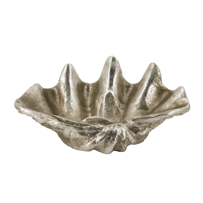 Silver Decorative Shell Bowl with Coastal Shell Design - Silver, photo 2 of 10