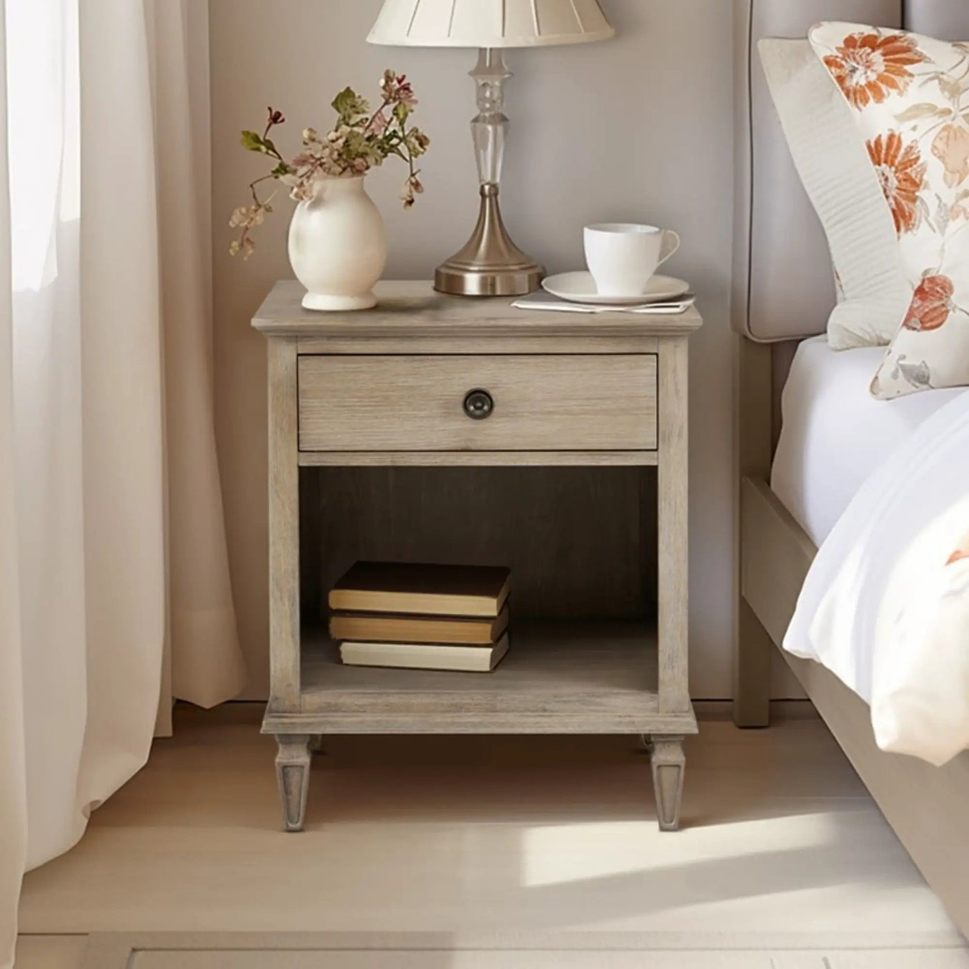 Victoria - Nightstand With Open Storage by Unique Piece Furniture