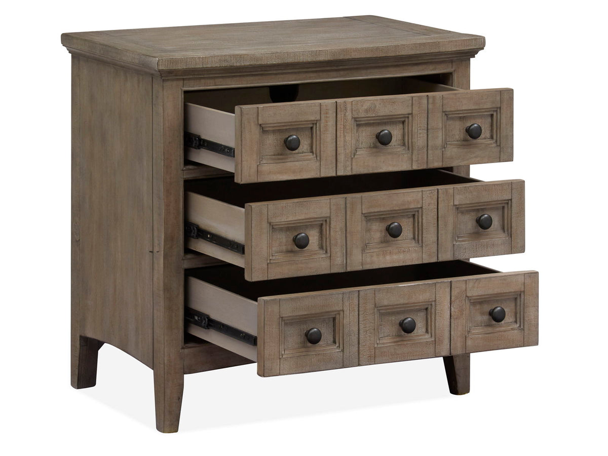 Paxton Place - Wood Drawer Nightstand - Dove Tail Gray, photo 3 of 7