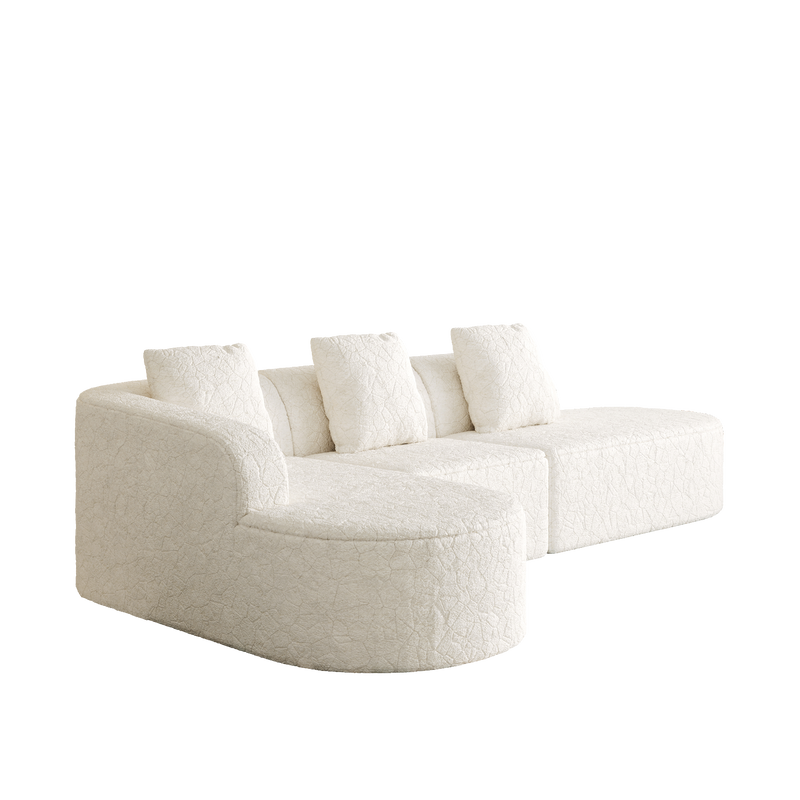 111.8-Inch L-Shaped Curved Modular Sofa by HouseOfZazla