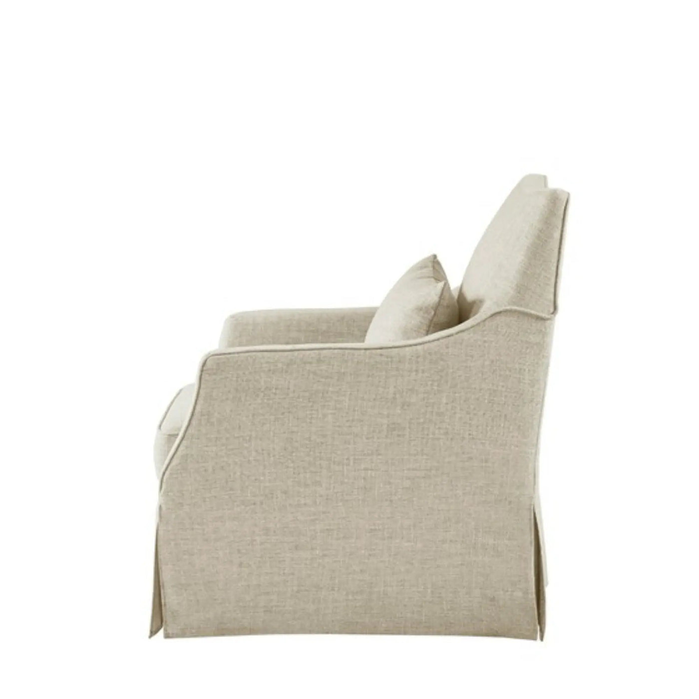 Traditional Design London Skirted Swivel Chair by Unique Piece Furniture