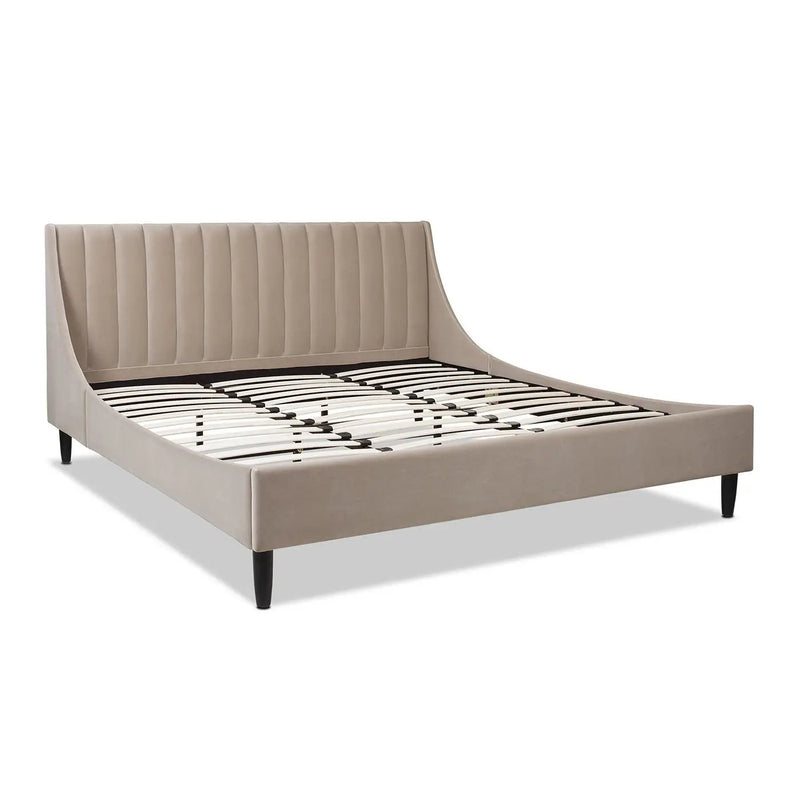 Aspen - Vertical Tufted Modern Headboard Platform Bed Set by HouseOfZazla
