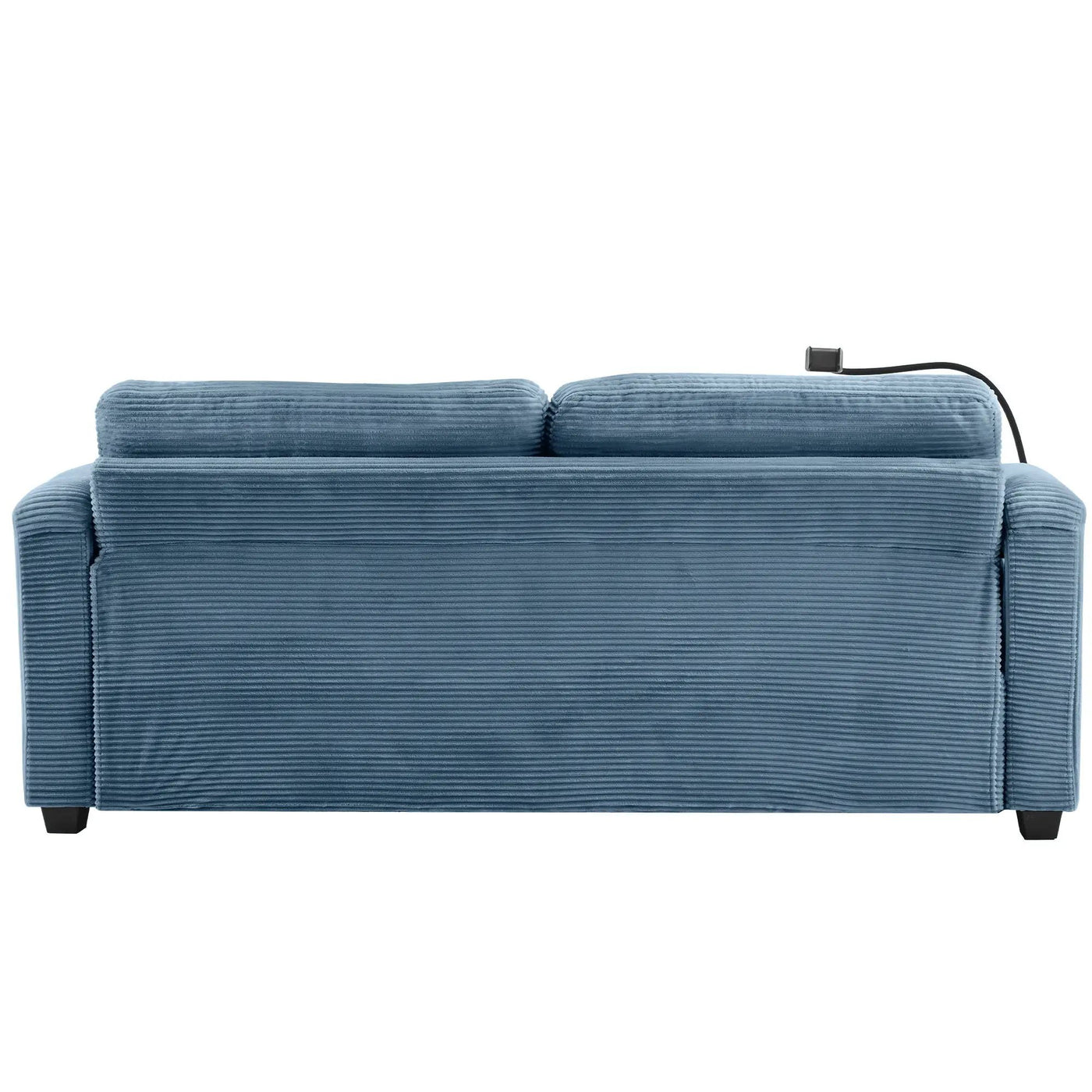 Sleeper Sofa Loveseat Sofa With Full Size Mattress, 2 USB Ports, 2 Cup Holders, 2 Side Pockets And Phone Holder by HouseOfZazla