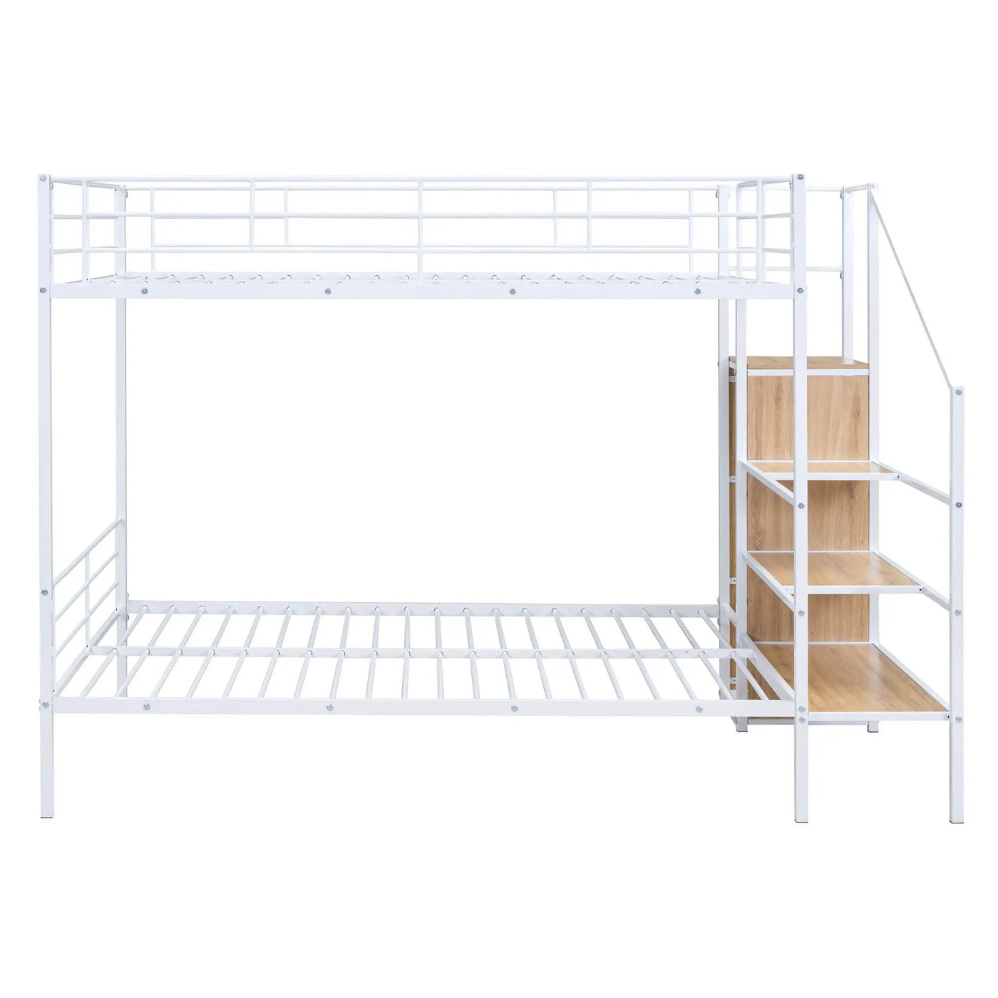 Bunk Bed With Lateral Storage Ladder And Wardrobe by HouseOfZazla