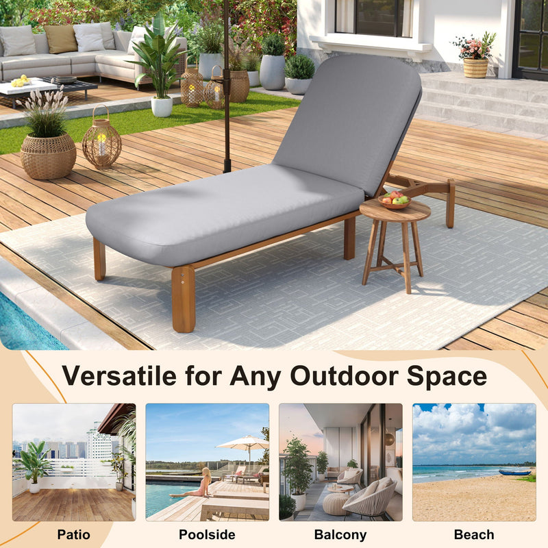 Outdoor Chaise Lounge With Adjustable Backrest by HouseOfZazla