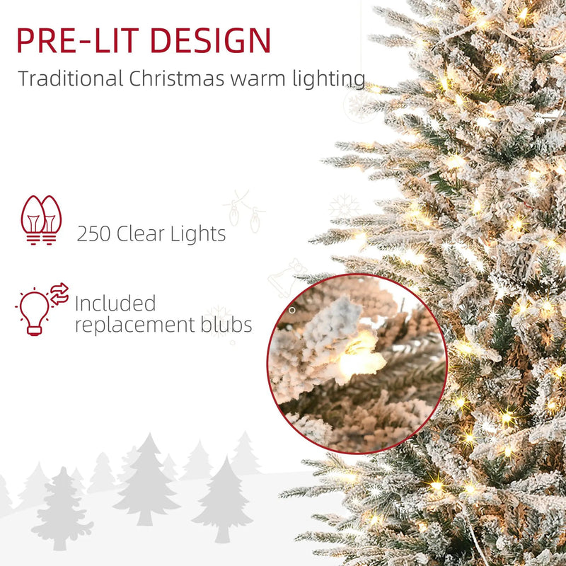 HOMCOM 6ft Tall Prelit Artificial Christmas Tree by HouseOfZazla