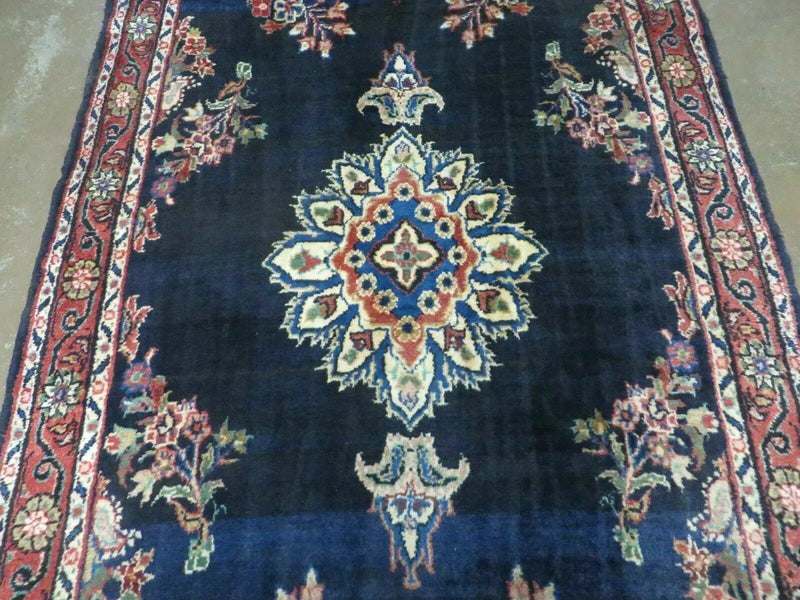 Persian Runner Rug 4x11, Navy Blue Antique Lilihan Runner by Jewel Rugs