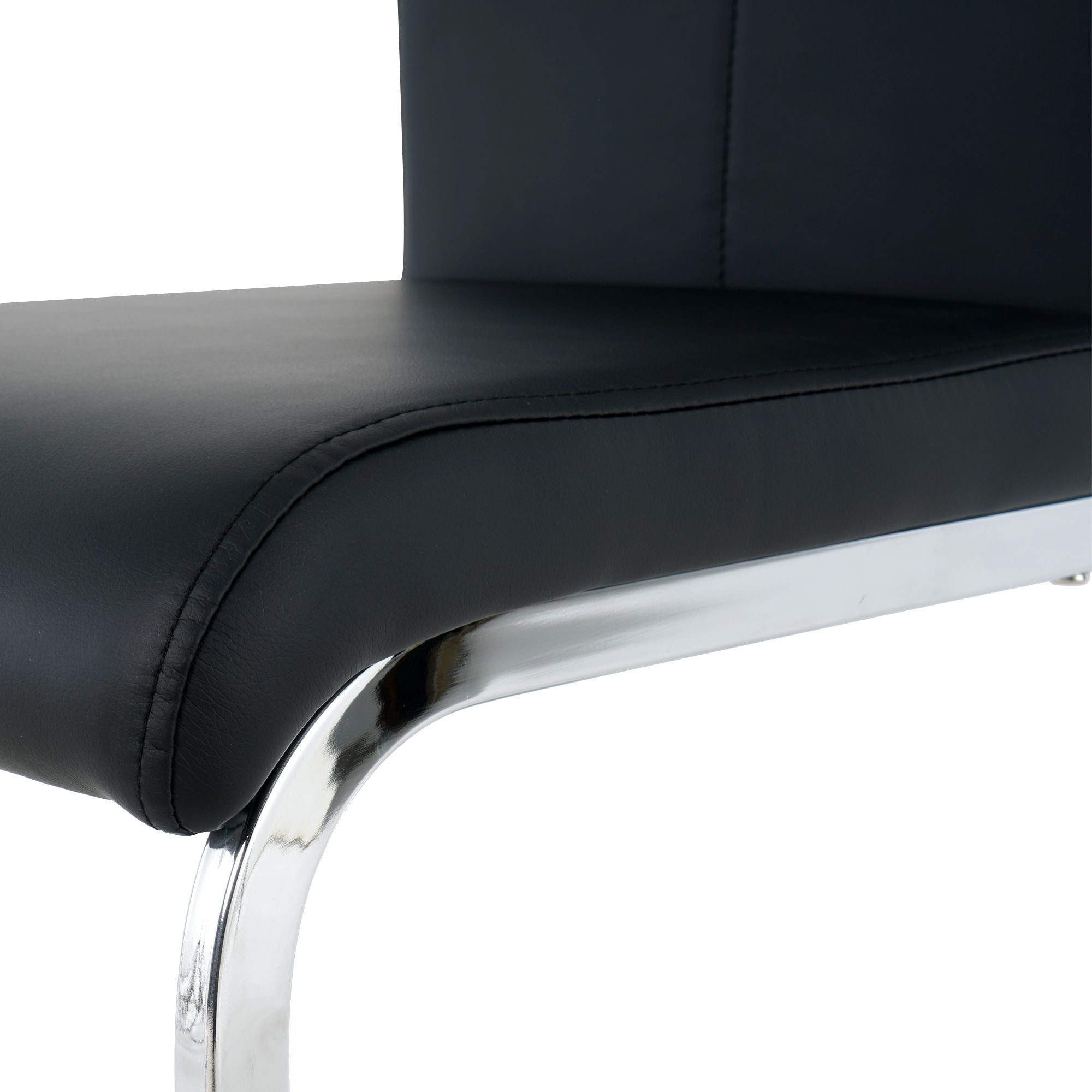 Modern Dining Chairs With Padded Seat And Metal Legs by HouseOfZazla
