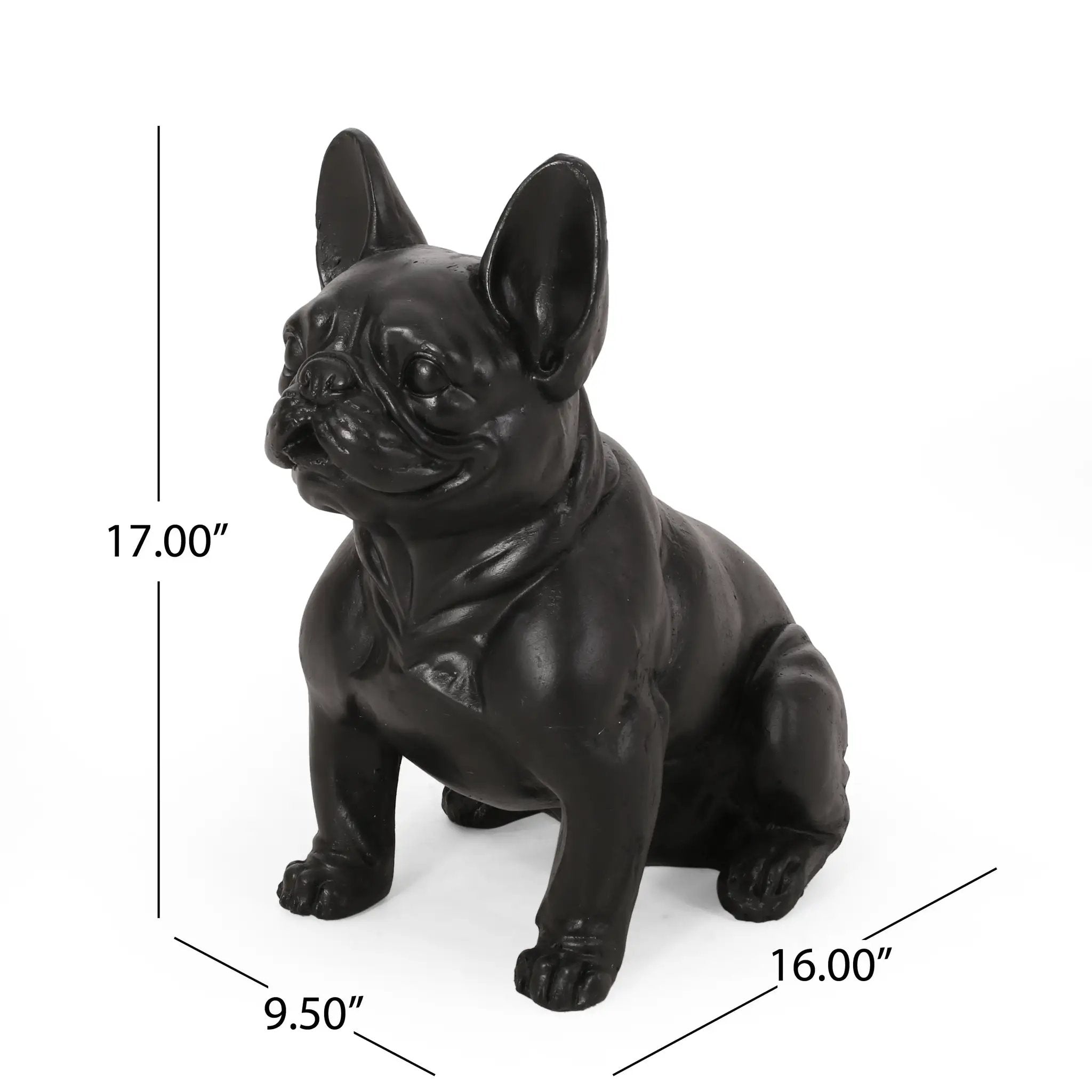 Outdoor French Bulldog Garden Sculpture by HouseOfZazla