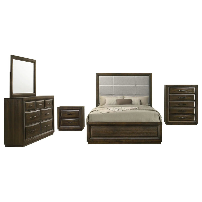 Atlas 5-piece California King Bedroom Set Dark Oak by Unique Piece Furniture