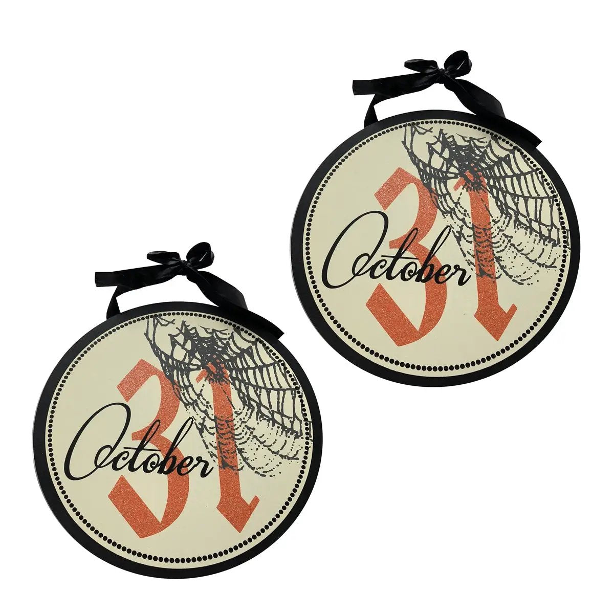 Set of 2, 12x12" Halloween Circle Sign by HouseOfZazla