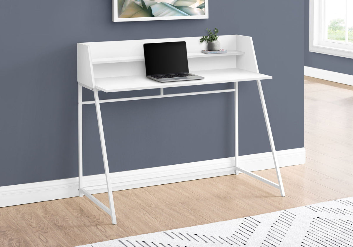 Marble Look Computer Desk with Storage Shelves - Multiple Colors, photo 11 of 24