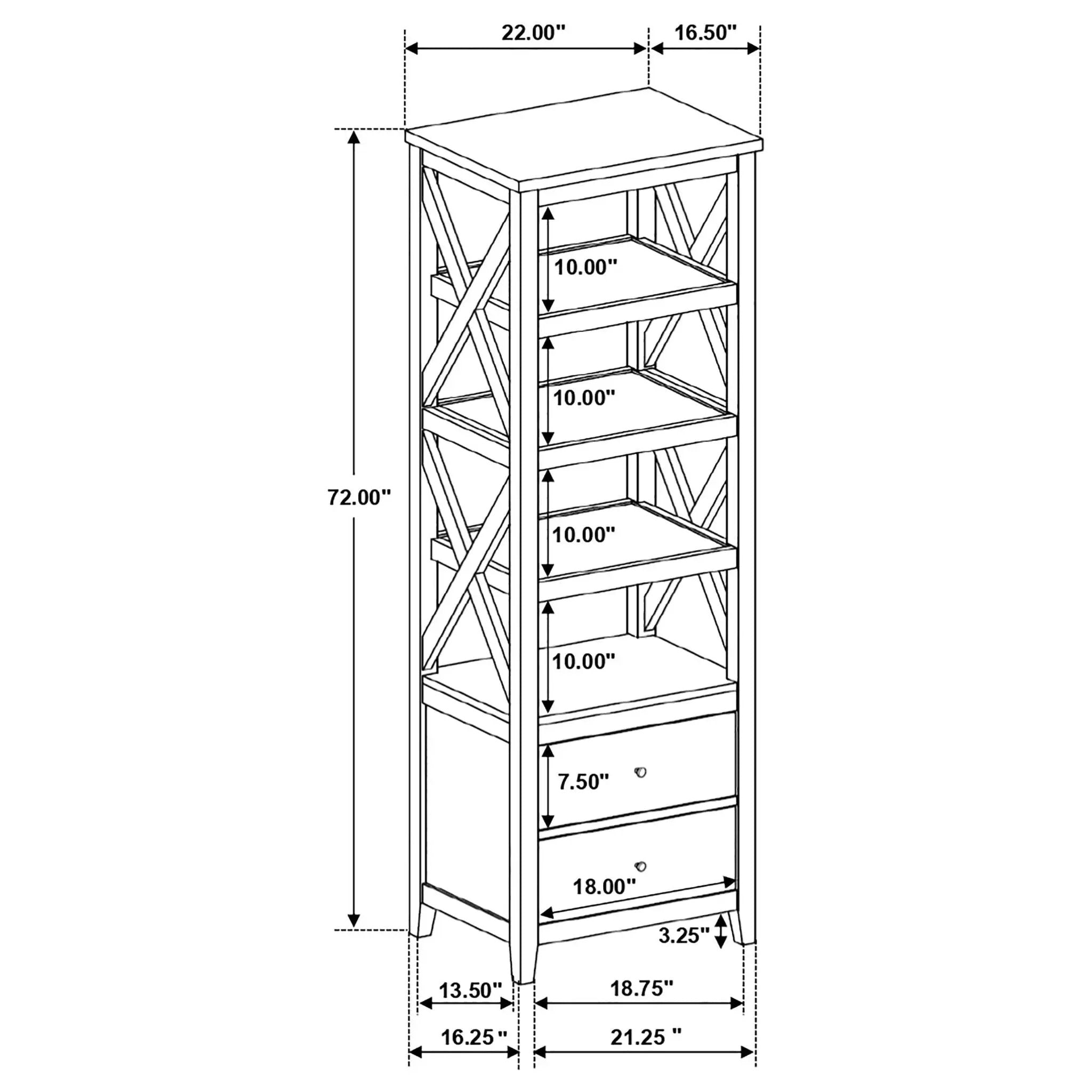 Evanston - 3 Piece 67" TV Stand - White by HouseOfZazla