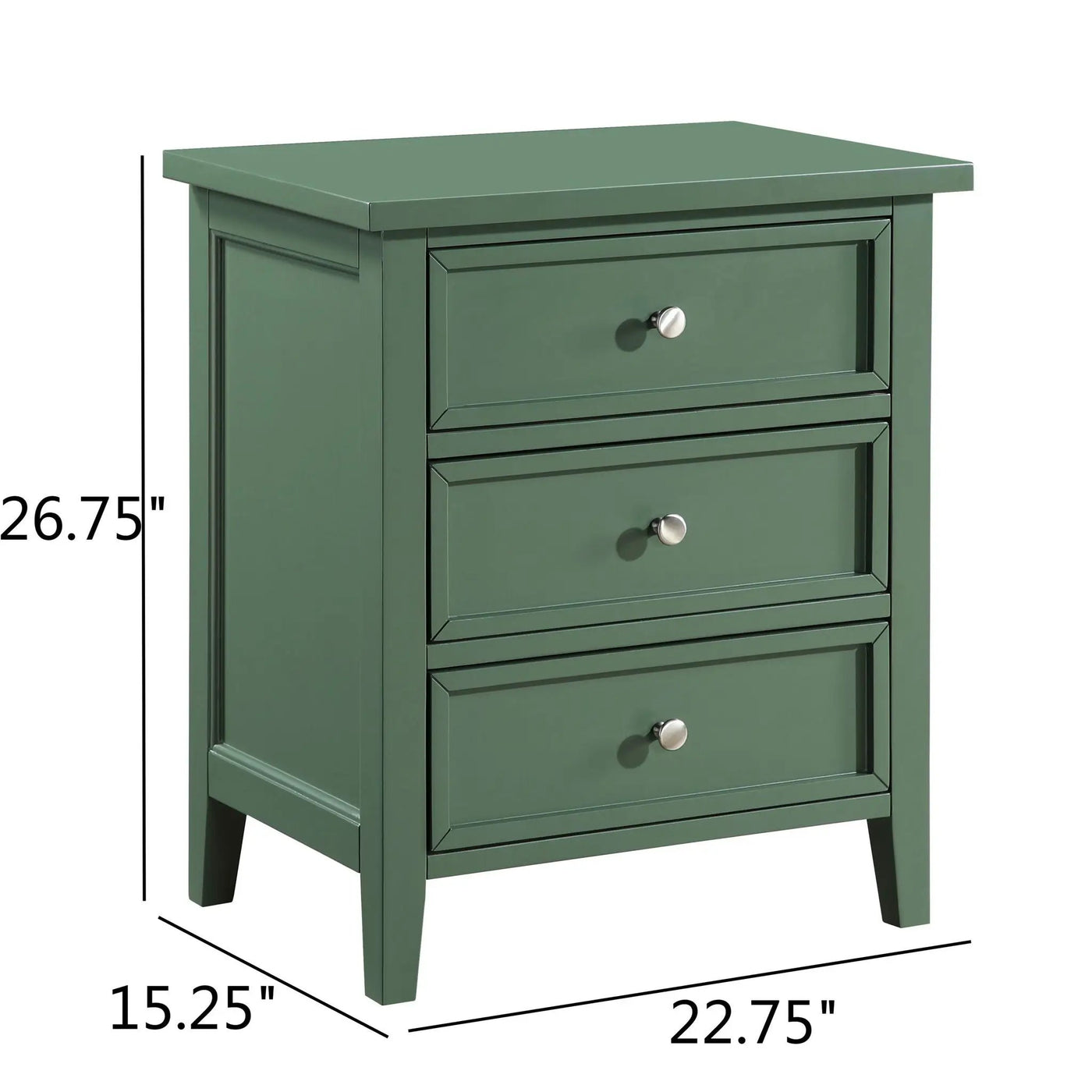 Luca - 3 Drawer Nightstand by HouseOfZazla