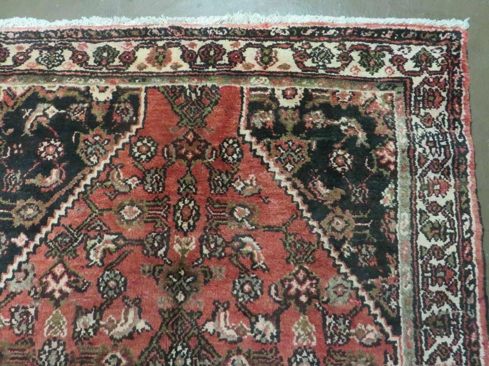 Persian Runner Rug 3.8 x 10, Red, Vintage by Jewel Rugs