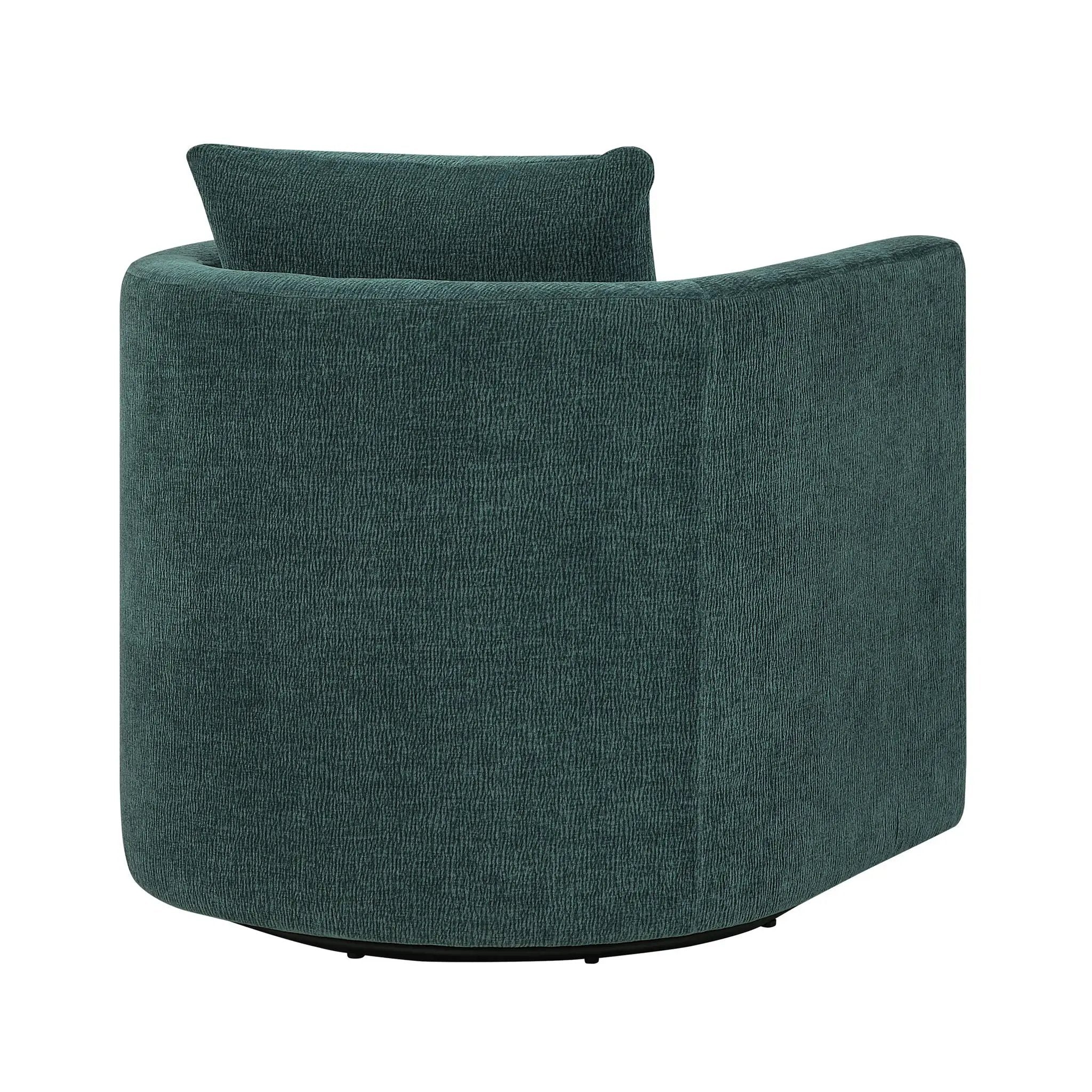 Sutton - Swivel Barrel Chair - Peacock by HouseOfZazla