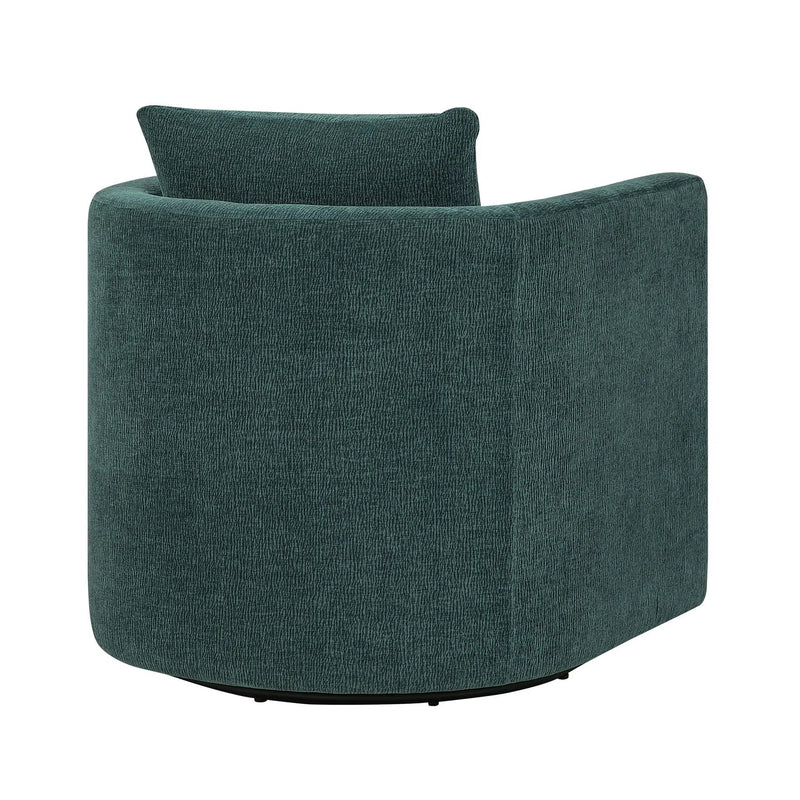 Sutton - Swivel Barrel Chair - Peacock by HouseOfZazla